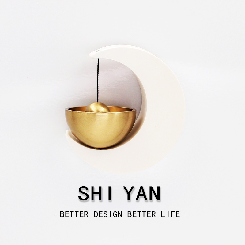 SHIYAN (small moon) suction door style wind Suzuki entering the door to remind the copper bell door to hang the door to the doorbell gift