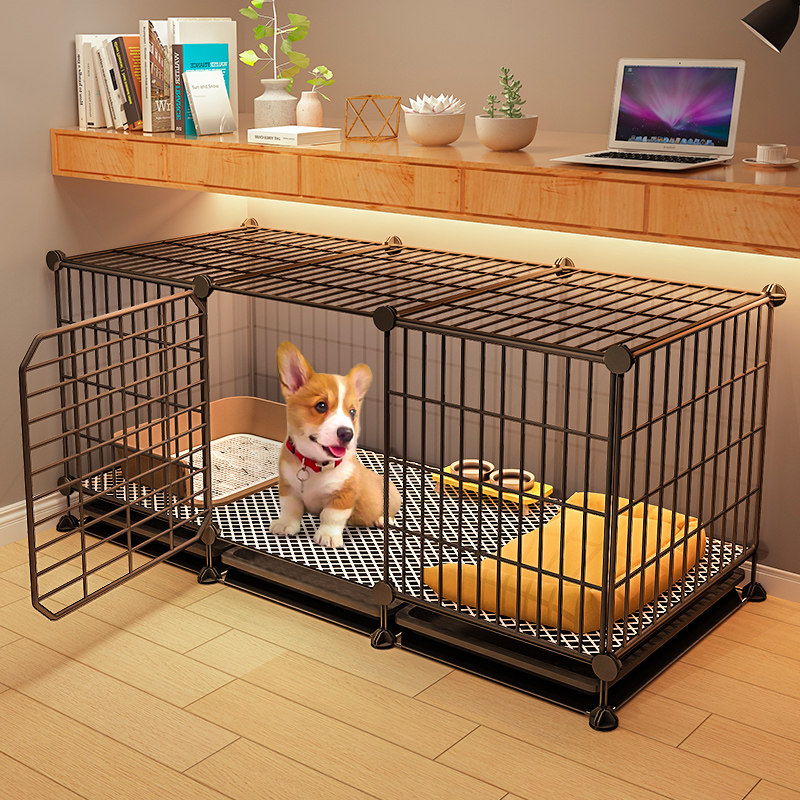 Dog Cage Subminiature Dog Teddy Beaume Kirky Midsize Dog Indoor Pet Dog Dog with toilet Automatic separation of kennel-Taobao