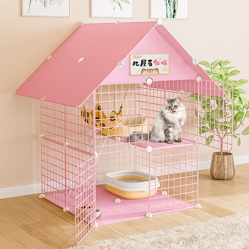 Cat Cage Cage Home Interior Multilayer Mega Space Juvenile Kitty Cat House Cat House Cat Litter Basin Cat Villa
