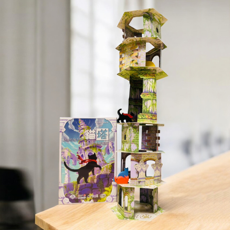 Bailong Toys Cat Tower Toto's Wonderful Journey Board Game: Stacking Cards for Multiplayer Party Tabletop Game Bailong Toys Cat Tower Toto's Wonderful Journey Board Game: Stacking Cards for Multiplayer Party Tabletop Game