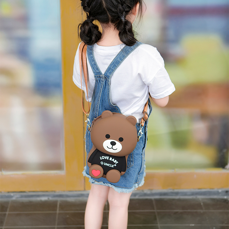 Next Alice new children Slanted Satchel Small Bear Fashion Girl Packet Cute Baby Princess Single Shoulder Bag-Taobao