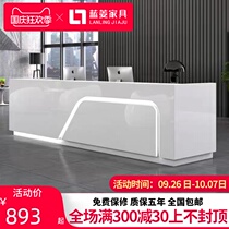 Modern company paint front table beauty salon fashion reception desk consultation bar hotel welcome cashier table custom