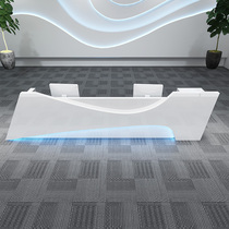 Modern Brief Beauty Salon Roast Lacquer Front Office Company Yingbin Reception Desk Collection Silver Table Bar Desk Special Front Desk Custom