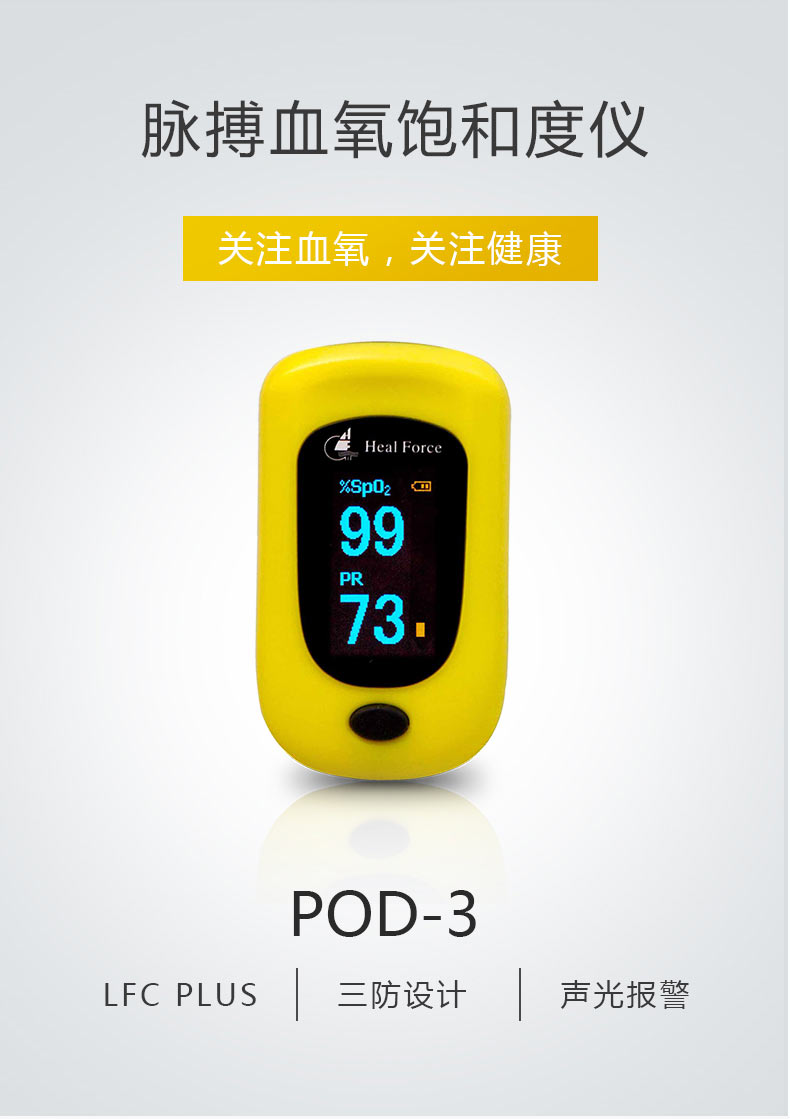 力康 指夹式血氧仪 血氧脉搏同测 图1