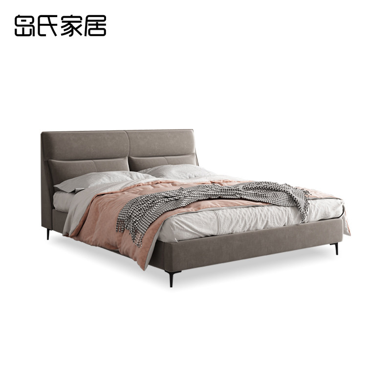 Light luxury soft bed technology fabric bed 1 8m double high bed master bedroom simple modern Italian minimalist wedding bed