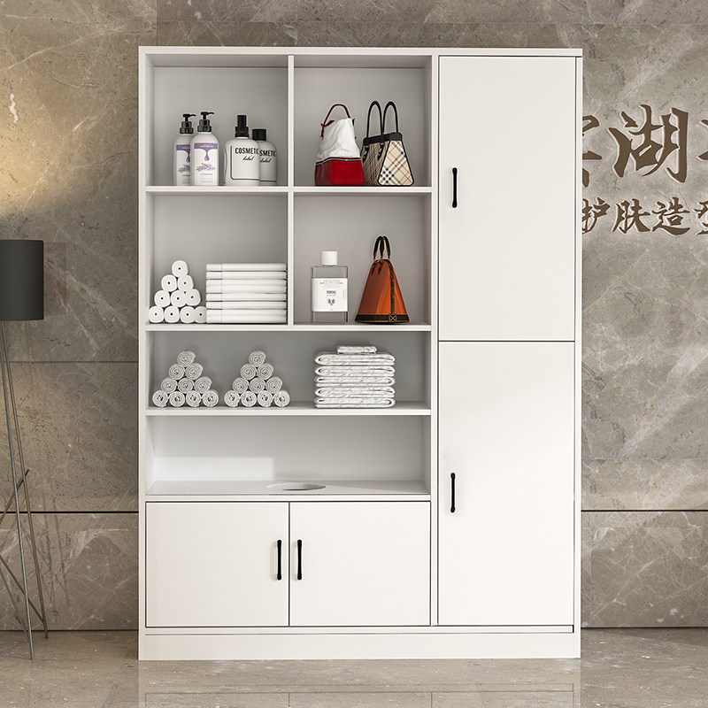 Wooden towel cabinet Li Kun shop hair salon dirty towel storage cabinet beauty salon hair salon special customer storage wardrobe