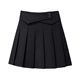 ການອອກແບບແບບຮ່ອງກົງ pleated skirt plus size slimming college style spring and summer skirt fat mm high waist super hot a-line skirt