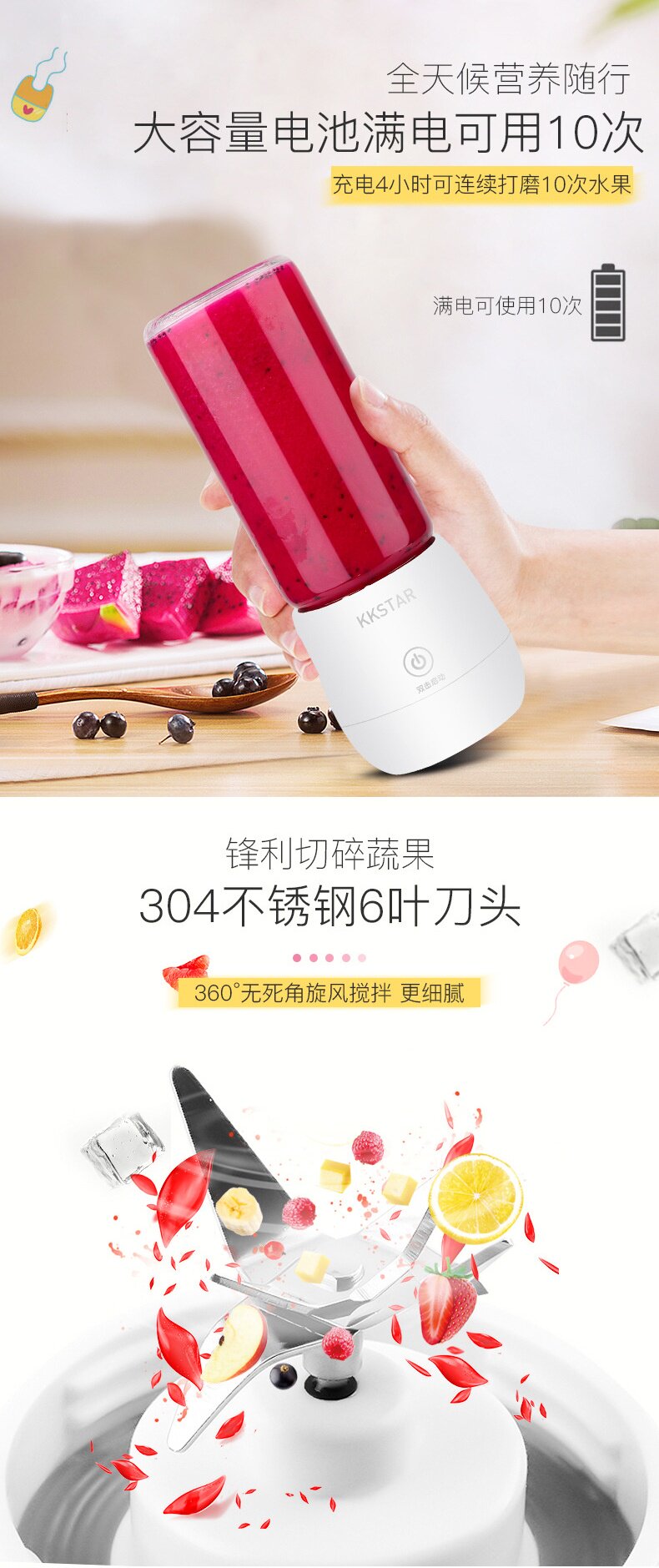 Мини Соковыжималка kkstar kk-026榨汁杯单独玻璃杯身kk017果润圆形透明杯kk-029杯子