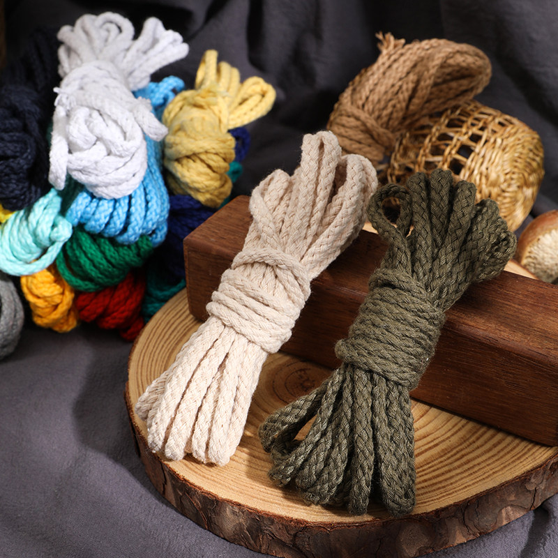 Eight-strand braided wear-resistant tied rope Handmade DIY pants belt Decorative sweater drawstring Cotton rope Cap rope Flat belt