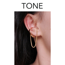 Gold and silver chain ear clip high grade feel cold style simple personality small painless ear clip no ear hole female