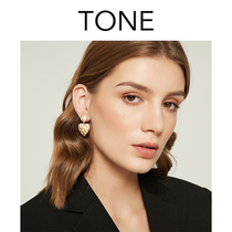 No ear hole into the love type earrings ear clip mosquito coil retro simple advanced French Autumn Winter Forest style