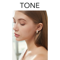 No ear hole into irregular zircon ear clip mosquito coil Super Flash French advanced temperament simple oil painting earrings