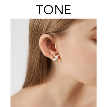 No ear hole into X cross Fritillaria ear clip mosquito coil small cold wind daily advanced sense ins style simple temperament