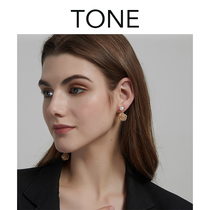 No ear hole into manual winding natural pearl ear clip mosquito coil high grade super fairy round face temperament earrings