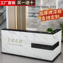 Bar Desk Cashier Restaurant Restaurant Bar Design Pharmacy Beauty Hair Shop Light Extravagant Atmosphere Bar Table Medecor 7-Shaped Profiled