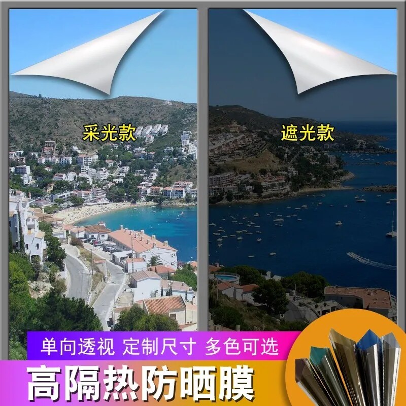 Window sticker anti-walking light bedroom Strange Hand Glass Sunscreen High Heat Insulation Film Anti-Peep Glass Paper Single Through Greenhouse