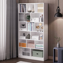 2021 New Online Red Bookcase ins the cabinet standing family bookcase offices with narrow high release by wall
