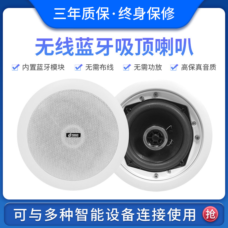 Wireless Bluetooth Top Audio Home Embedded Suspended Ceiling Speaker Coaxial Horn Wall-mounted Active Sound Column Shop