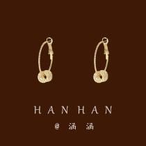 Fashion Small Brute Waist Earrings Autumn Winter Style 2022 New Tide Net Red Earrings Senior Feel Light And Luxurious Ear Accessories