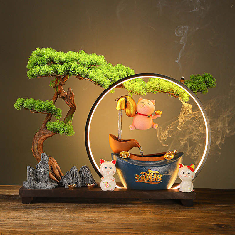 Recruit cat greets pine water equipment opening giftgift high-end shop front station voice broadcast QR code