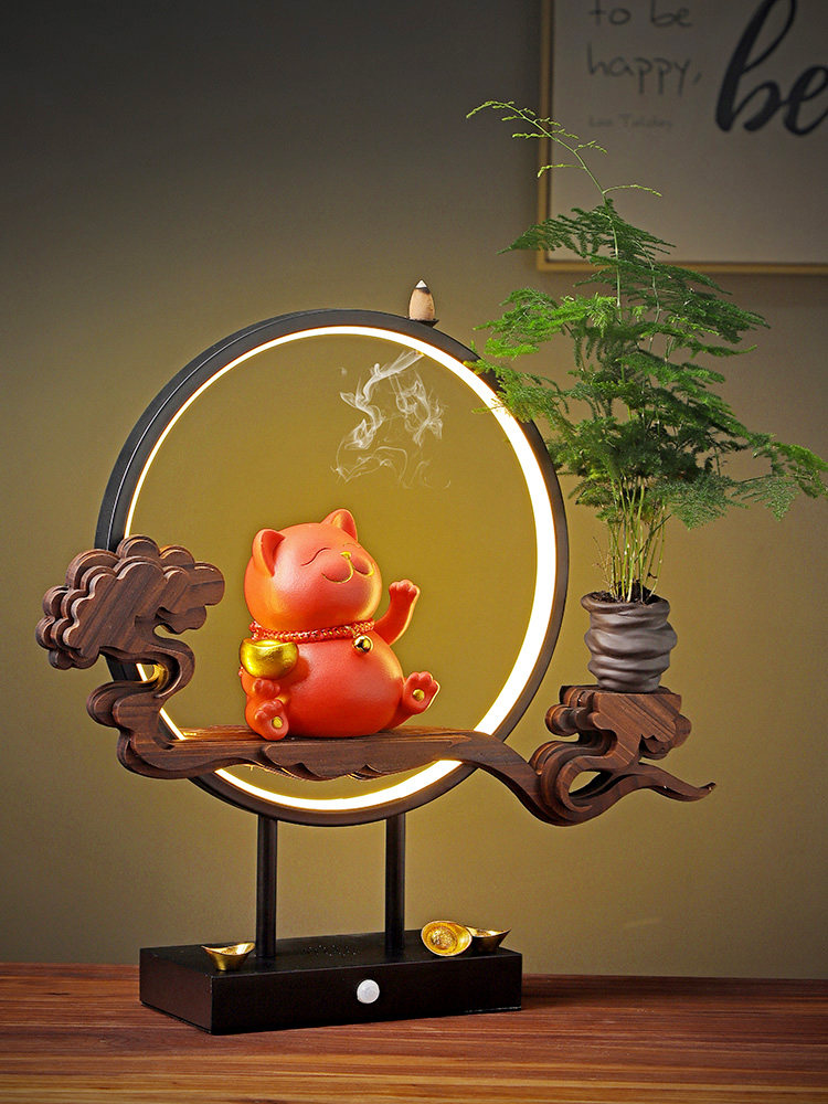 Creative Tricks cat desktop castable cash counter Joe relocating to open upscale custom swing piece home Xuanguan inductive light gift