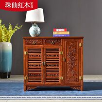  Myanmar rosewood shoe cabinet household door large capacity Chinese carved mahogany furniture Big fruit rosewood foyer cabinet