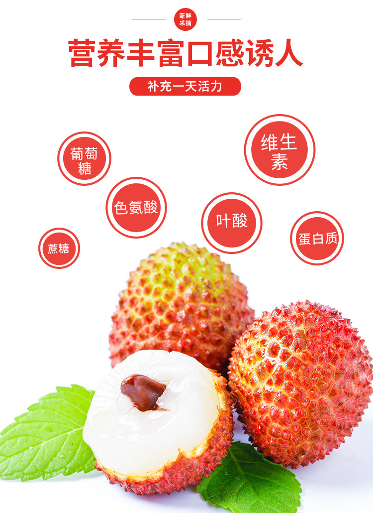 兴旺好  广东现摘妃子笑荔枝 5斤 图3