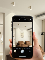 Adjustable barrel surface-mounted corner-free ceiling lamp background wall entrance spotlight foldable led downlight lamp living room opening