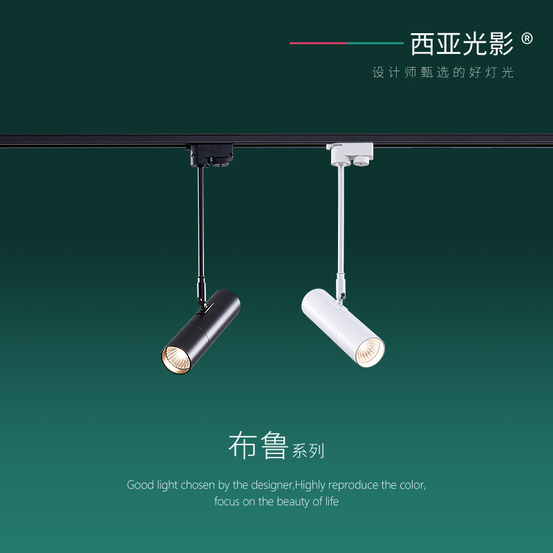 West Asia light and shadow long pole track light suspender side wall spotlight COB home clothing store cloakroom ceiling