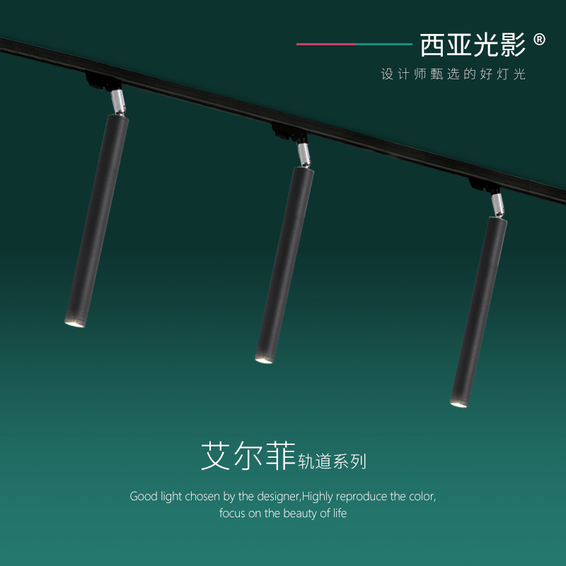 West Asia light and shadow surface mounted downlight spotlight simple corridor porch clothing store restaurant bar LED track ceiling type