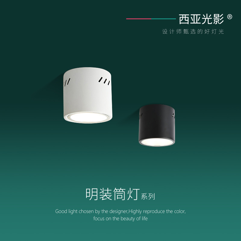 Western Asia Light Shadow led Ming Bottling Lamp Cob Spotlight Free bore suction top Pendant Wire Round Large Watt-shop Commercial