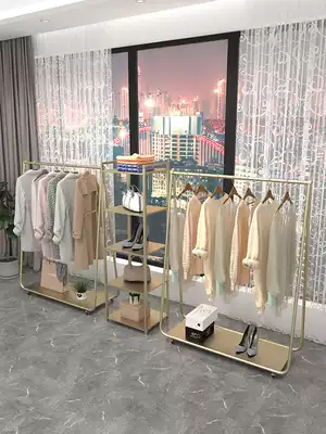 High-end clothing store display stand Floor-standing men's and women's clothing special shelf Combination bag removable belt plate hanger