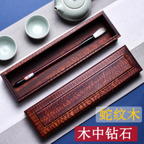 Tenon structure solid wood jewelry box high grade snake wood box wooden Chinese style bracelet necklace collection box