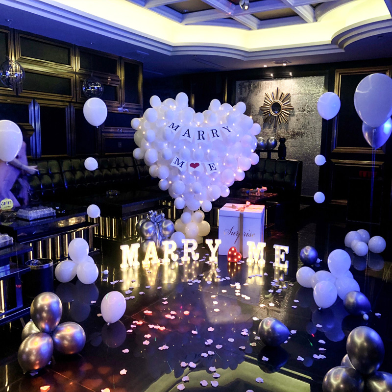 Net Red Courgot Wedding Arrangement Interior Creative Supplies Guesthouse Room Table White Romantic Letter Light Ritual Sensation Decoration Package