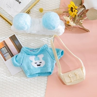 Синяя повязка на голову, кролик, свитер