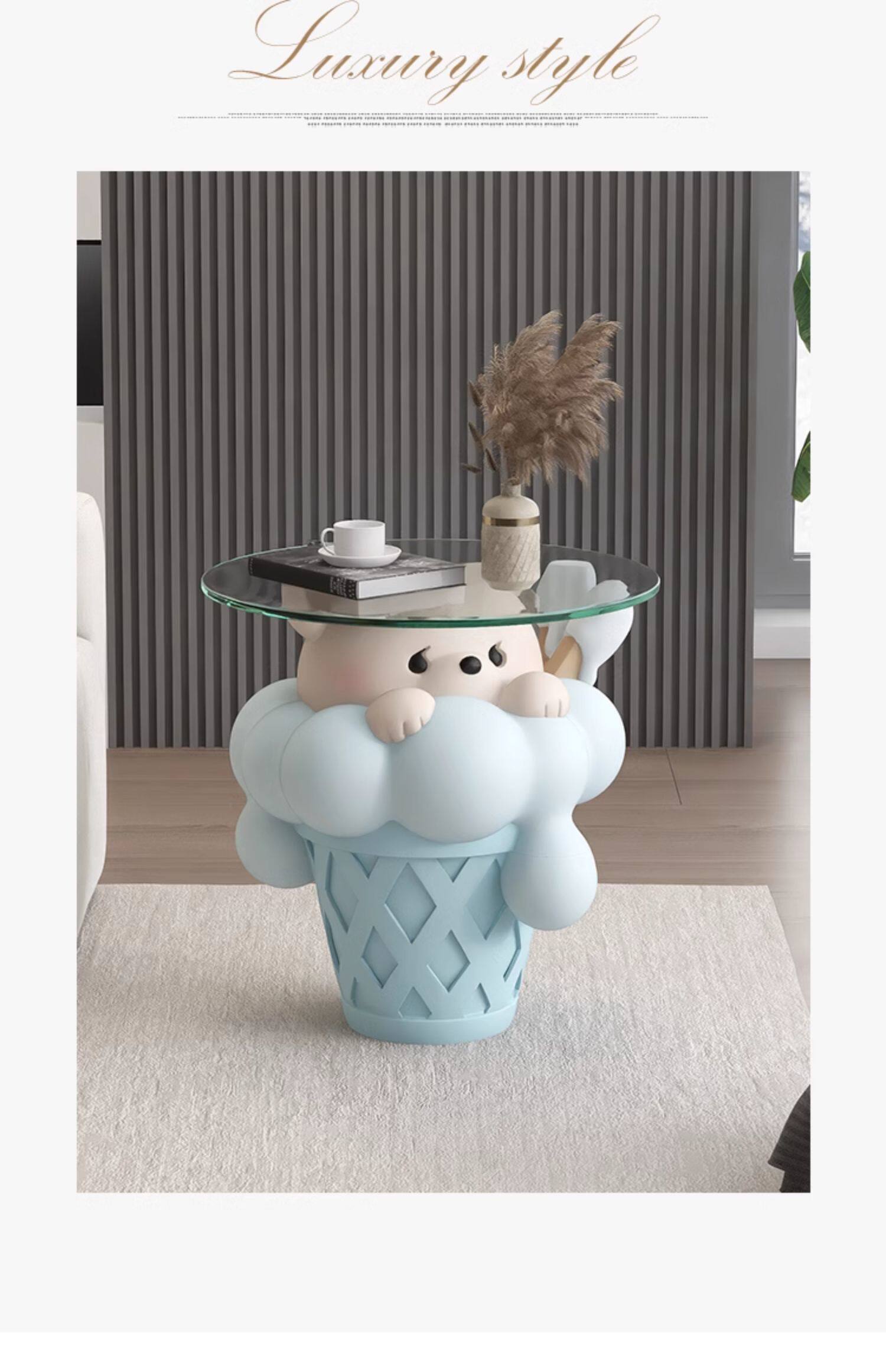 奶油风熊落地摆件装饰品电视柜旁沙发边几床头柜高级感乔迁礼物详情21