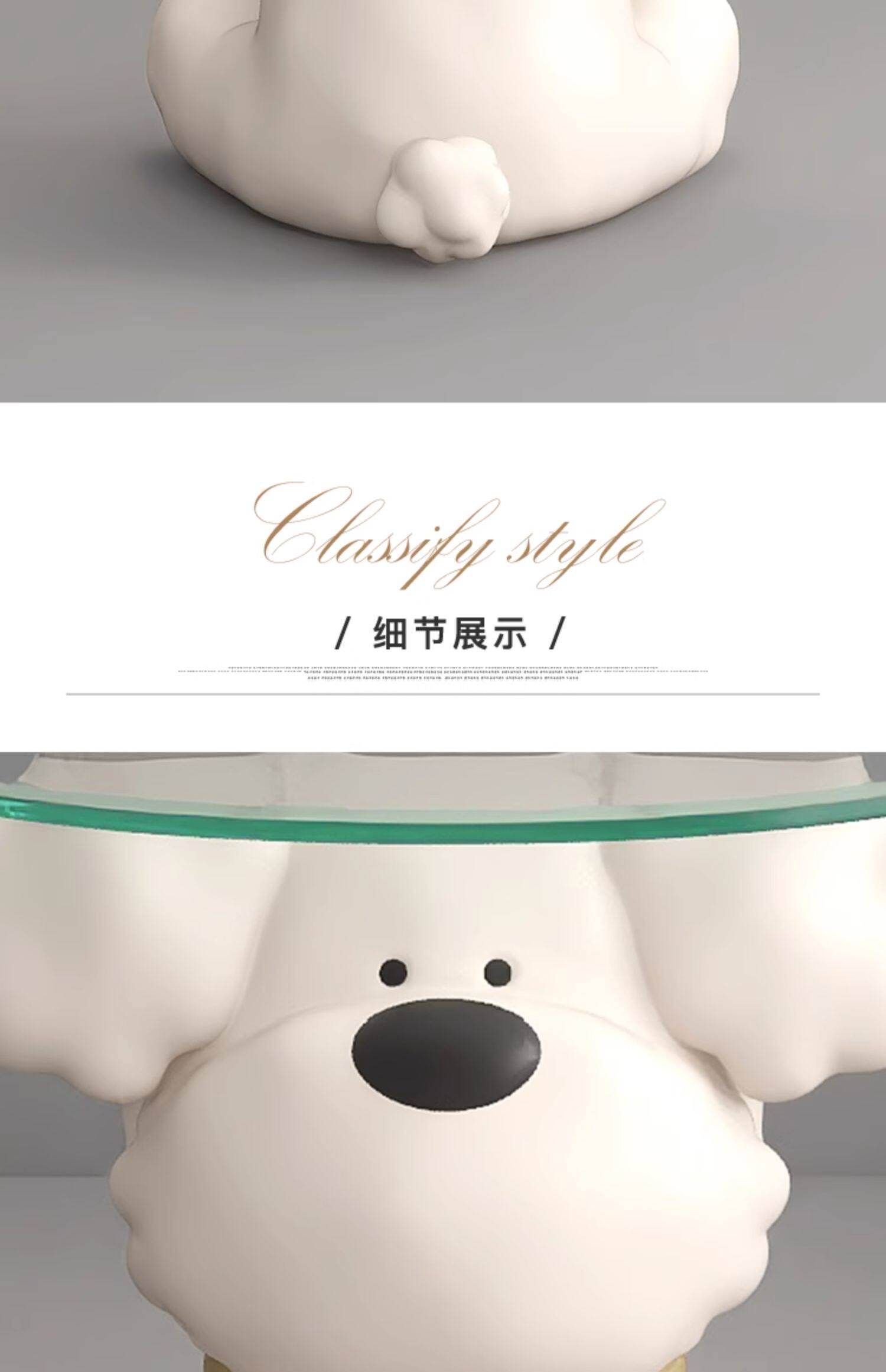奶油风熊落地摆件装饰品电视柜旁沙发边几床头柜高级感乔迁礼物详情37