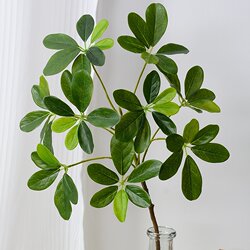 Artificial Duck Foot Wood Fake Branches Duck Palm Wood Green Plant Home Garden Shopping Mall Outdoor Flower Arrange Decoration Pot Flower Groove
