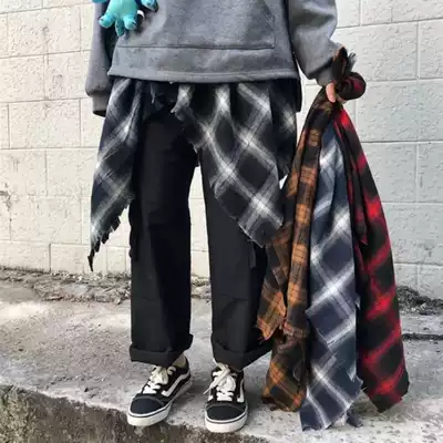 Hip-Hop Hip-Hop Jazz culottes female 2021 early spring new lattice strap old waist decoration skirt