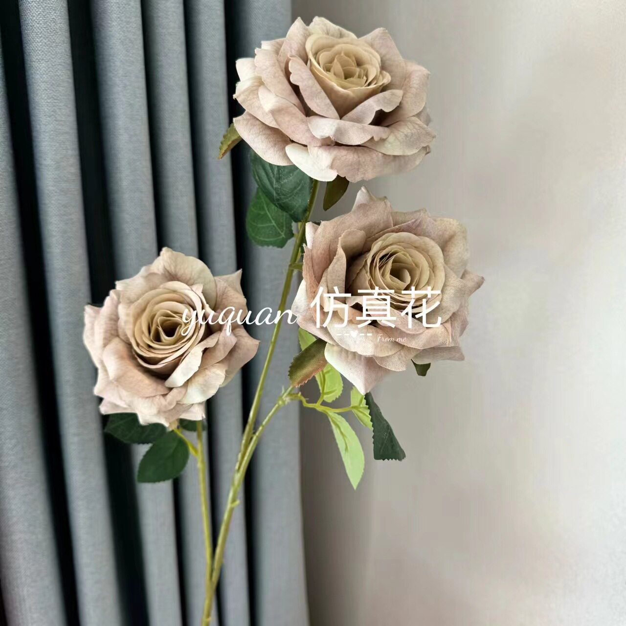 Искусственные розы Jupu Mocha Rose серые