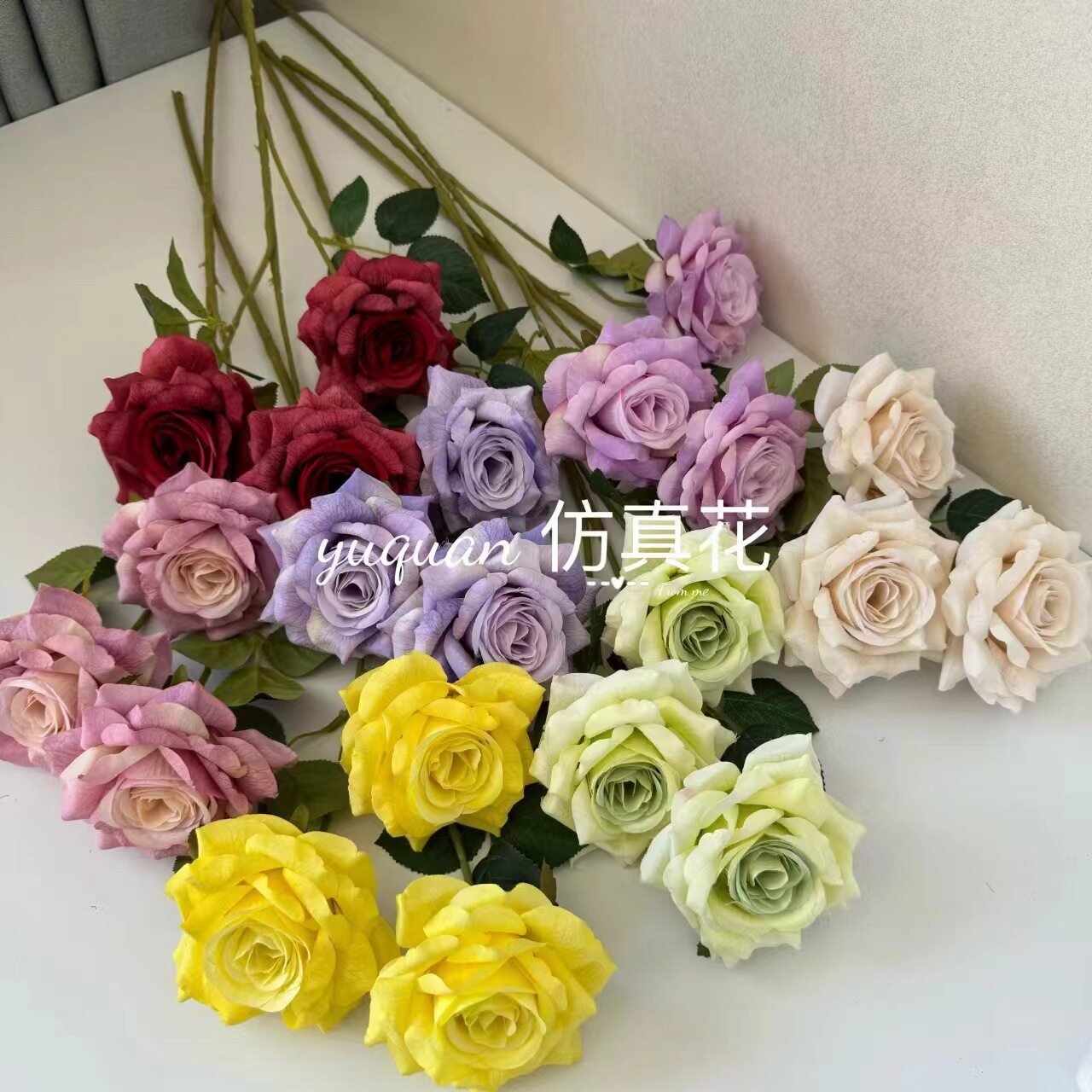 Искусственные розы Jupu Mocha Rose серые