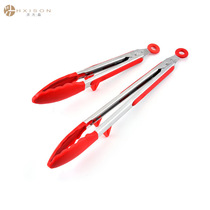Silicone food tongs high temperature resistant non-slip barbecue tongs integrated food tongs multifunctional bread tongs vertical 2-piece set