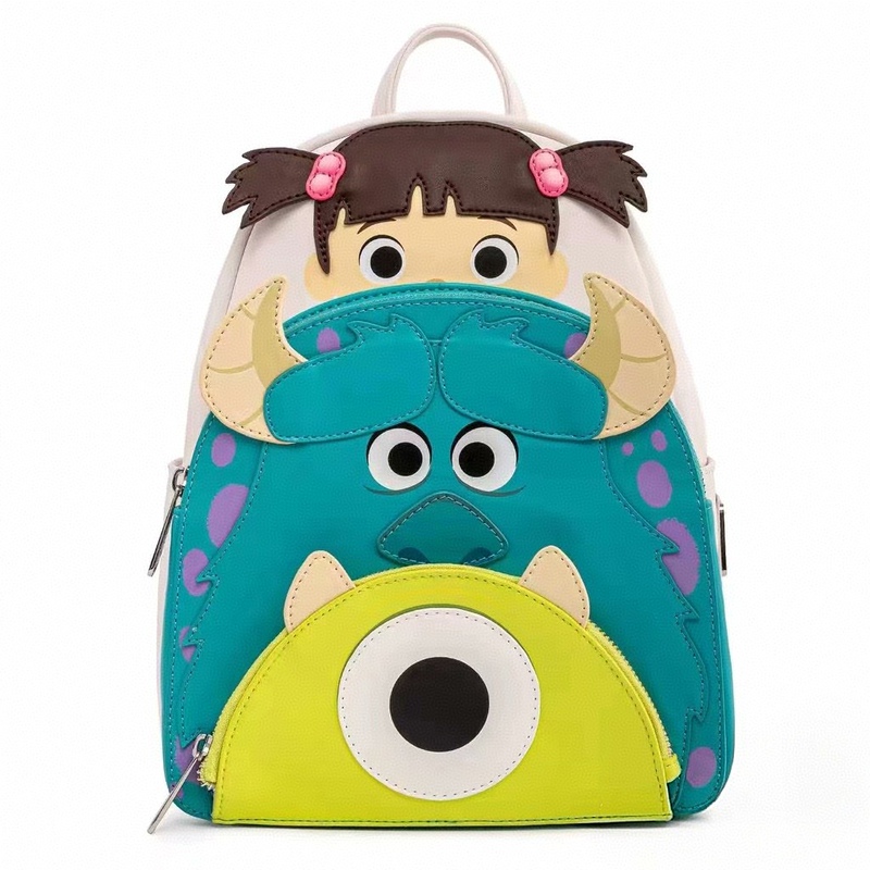 Pixar Monsters, Inc. Mike Wazowski Blue Monster Peripheral Mini Backpack for Women Pixar Monsters, Inc. Mike Wazowski Blue Monster Peripheral Mini Backpack for Women