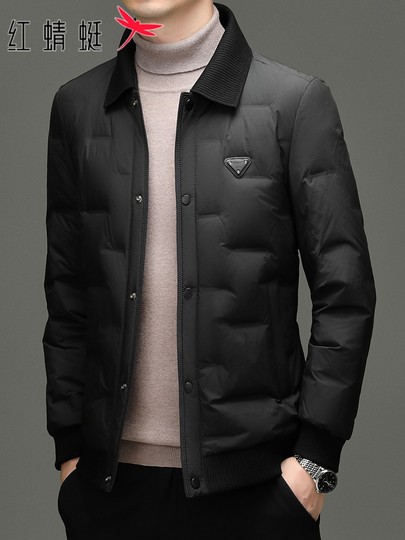 Red Dragonfly Men's down Jacket Casual Fashion Cold-Proof Duck down Coat Winter New Trend Thickened Warm Jacket for Men