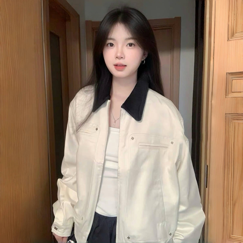 Petite Women's Jacket 2026 Early Autumn New Chic Short Korean Style Casual Student Lapel Jacket ins Trendy