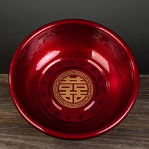 Kiss the wedding red washbasin a pair of toiletries Wedding supplies womens maiden dowry double happiness wash red face