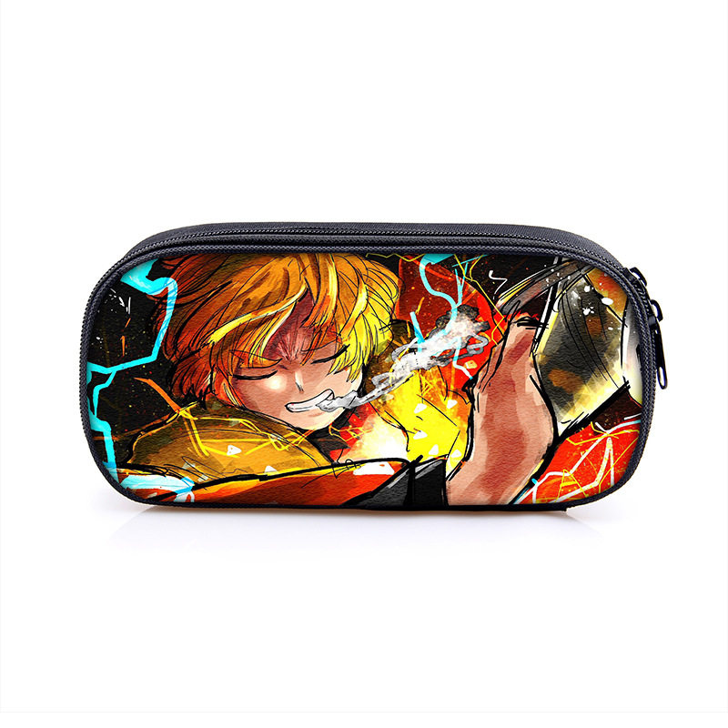 New product 2020 new single layer student pen bag vertical square large capacity polyester fiber pencil case large bag capacity