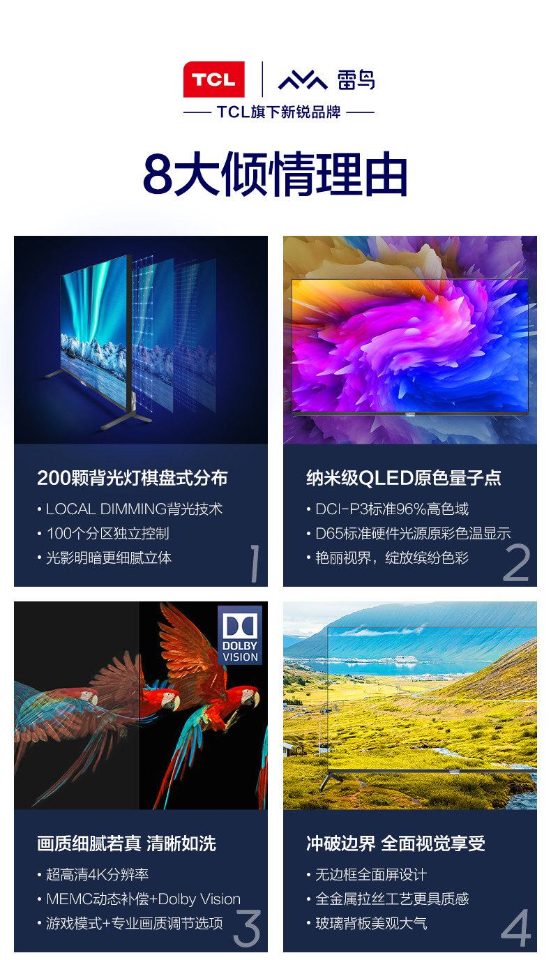 屠夫级性价比 TCL雷鸟 R625C 55英寸4K电视 图2
