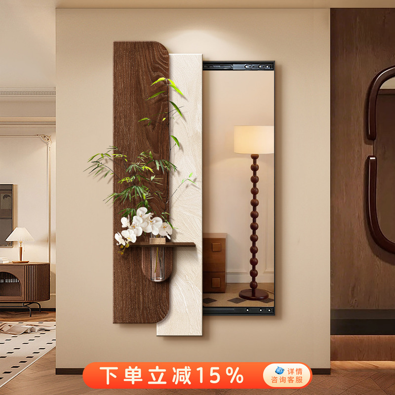 Medieval-Style Sliding Full-Length Mirror, Hidden Dressing Mirror, Hanging Painting, Invisible Concealed Hydroponic Green Plant, Entrance Decoration Medieval-Style Sliding Full-Length Mirror, Hidden Dressing Mirror, Hanging Painting, Invisible Concealed Hydroponic Green Plant, Entrance Decoration