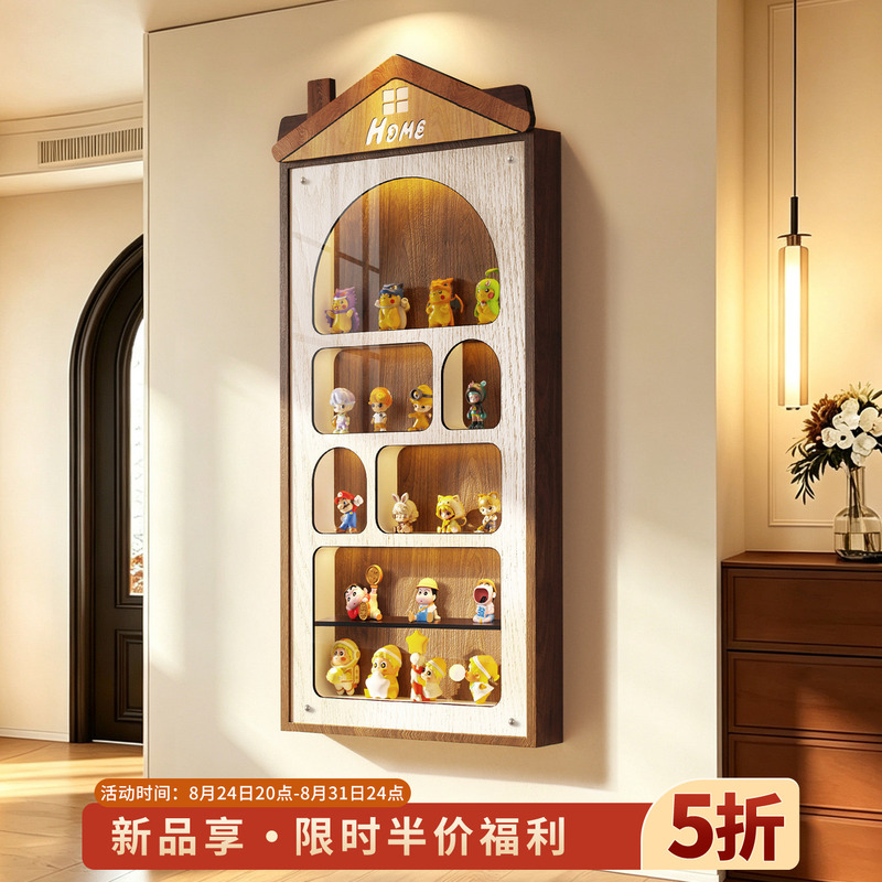 Vintage-Style Entrance Decorative Painting, Hanging Art for the Hallway Opposite the Door, Living Room Blind Box Storage, and Display Cabinet for Figurines